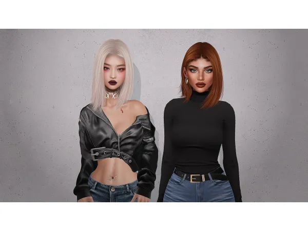 Alpha Chiquita Hairstyle Set by Doux - The Sims 4 Custom Content