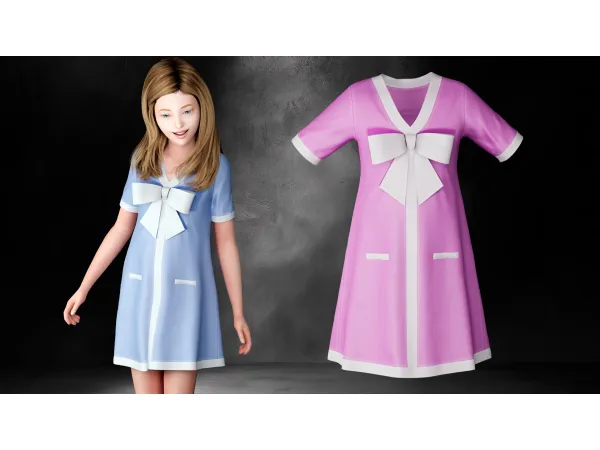 Alpha Nicole Dress by Garfiel - The Sims 4 Custom Content