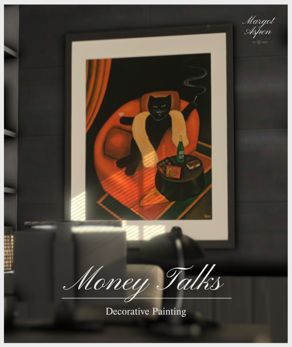 Mix Money Talks Decorative Wall Art by simsfinds - The Sims 4 Custom Content