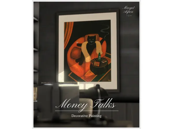 Mix Money Talks Decorative Wall Art by Ophernelia - The Sims 4 Custom Content