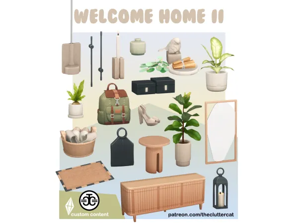 Maxis Match Welcome Home Part II by TheClutterCat - The Sims 4 Custom Content