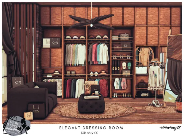 Alpha Elegant Dressing Room TSR only by Moniamay72 - The Sims 4 Custom Content