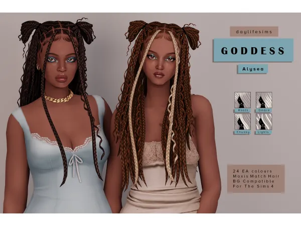 Maxis Match GODDESS SET Alysea by Daylife Sims - The Sims 4 Custom Content