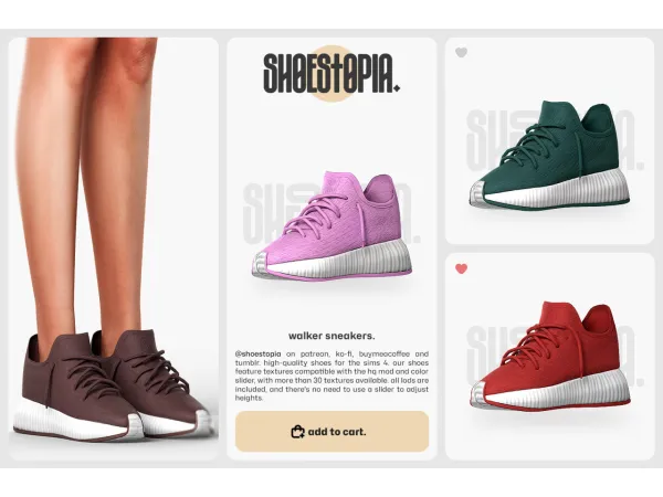 Alpha walker sneakers by shoestopia - The Sims 4 Custom Content