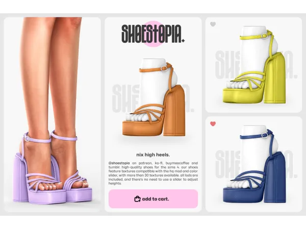 Alpha nix high heels by simsfinds - The Sims 4 custom content