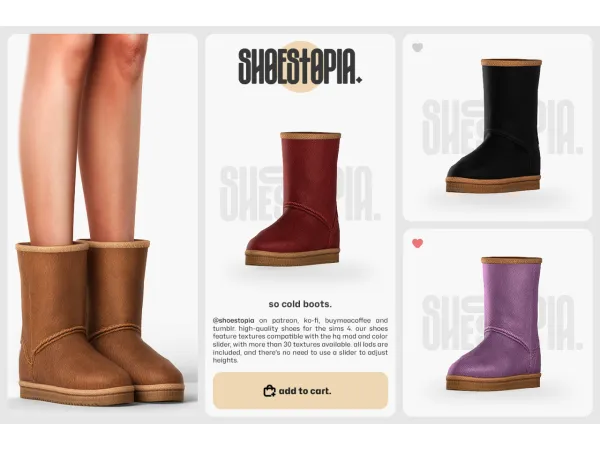 Alpha so cold boots. by simsfinds - The Sims 4 custom content