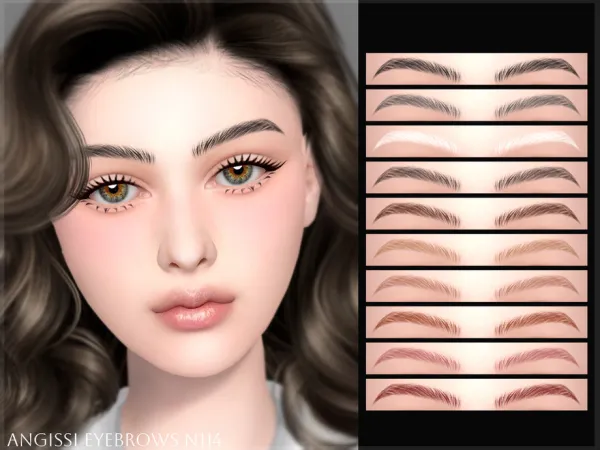 Mix Eyebrows n114 by ANGISSI - The Sims 4 Custom Content
