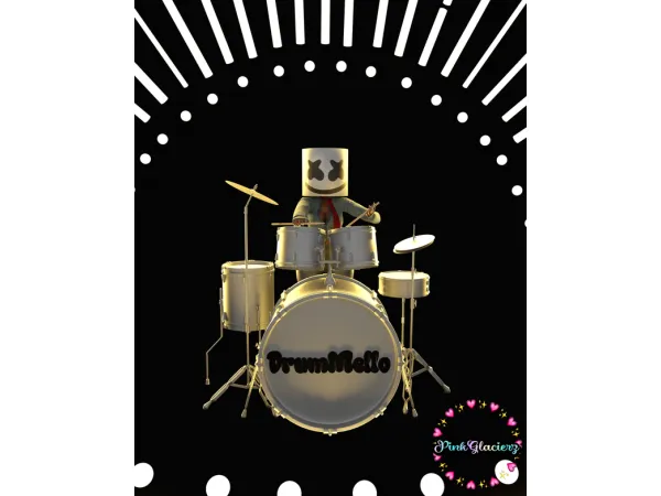 Mix DrumMello Head by PinkGlacierz - The Sims 4 Custom Content