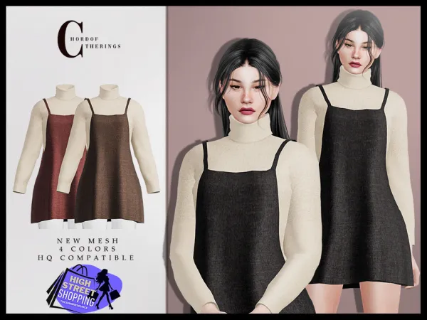 Alpha High Street Shopping Dress D 326 by ChordoftheRings - The Sims 4 Custom Content