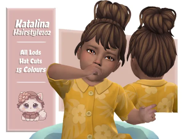 Maxis Match Katalina Hairstyle (Infant) by AarainAroma - The Sims 4 Custom Content