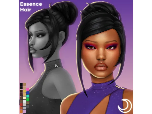 Maxis Match ESSENCE HAIR by IMVIKAI - The Sims 4 Custom Content