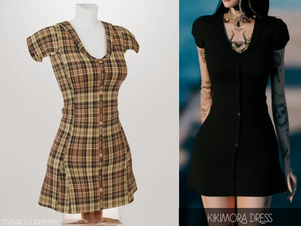 Mix Kikimora dress - The Sims 4 Custom Content