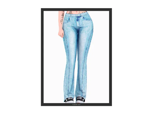 Alpha Minju Denim Pants - The Sims 4 Custom Content