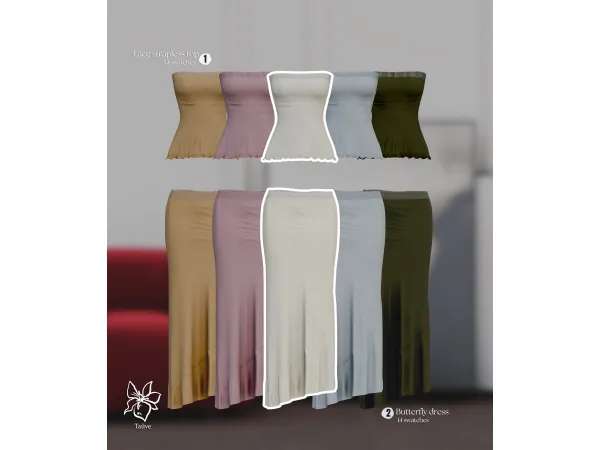 Mix DUSTBOUND 2 PIECE CLOTHING SET by tauve - The Sims 4 Custom Content