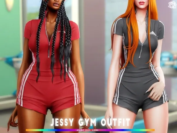 Alpha Jessi Gym Jumpsuit brsims - The Sims 4 Custom Content