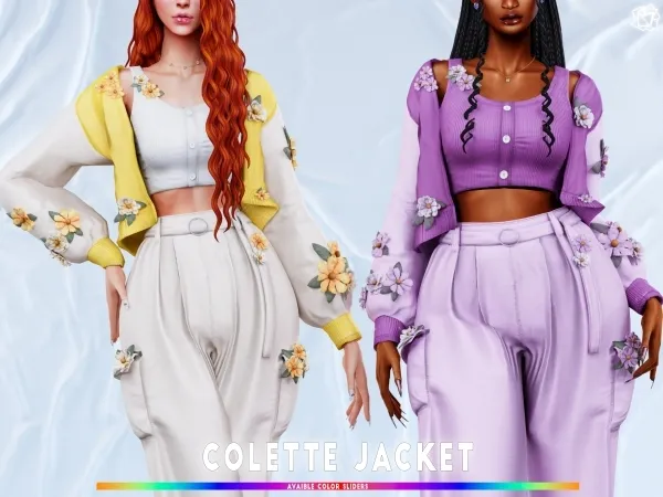 Alpha Colette jacket brsims - The Sims 4 Custom Content