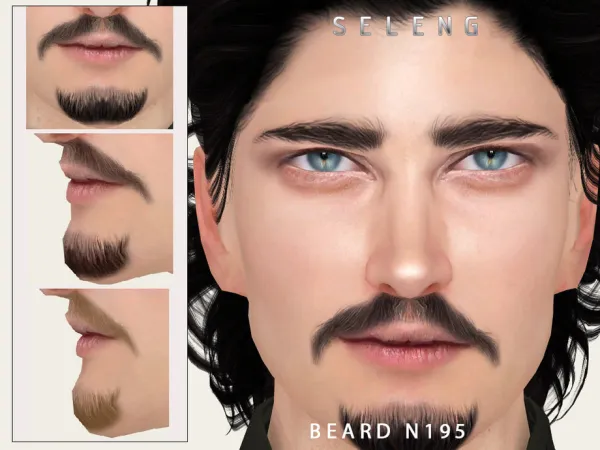 Alpha Beard N195 by Seleng - The Sims 4 Custom Content