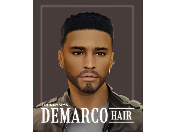 Maxis Match Demarco Hair by Johnnysims - The Sims 4 Custom Content