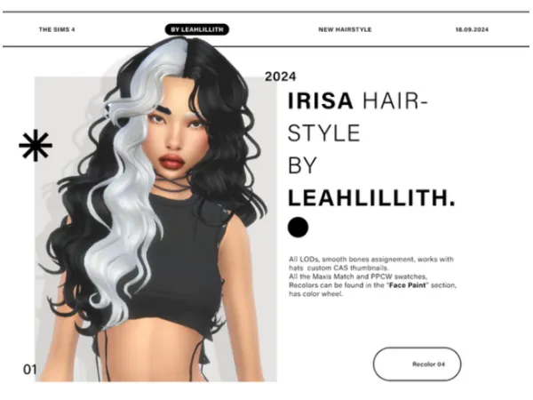 Maxis Match Irisa Hairstyle (MM PPCW) by Leahlillith - The Sims 4 Custom Content