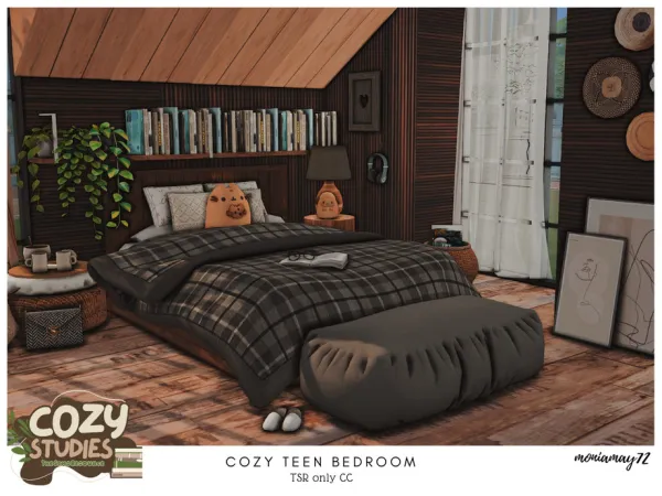 Mix Cozy Teen Bedroom TSR only by Moniamay72 - The Sims 4 Custom Content