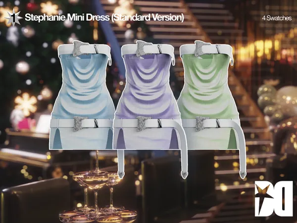 Alpha Stephanie Mini Dress (Standard Version) - The Sims 4 Custom Content