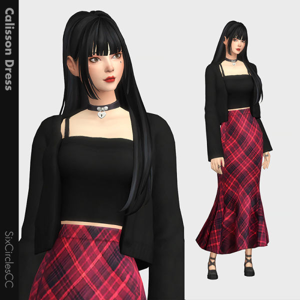 Maxis Match [SixCirclesCC] Dress Calisson by simsfinds - The Sims 4 Custom Content