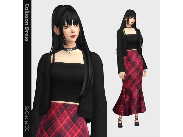 Maxis Match [SixCirclesCC] Dress Calisson - The Sims 4 Custom Content