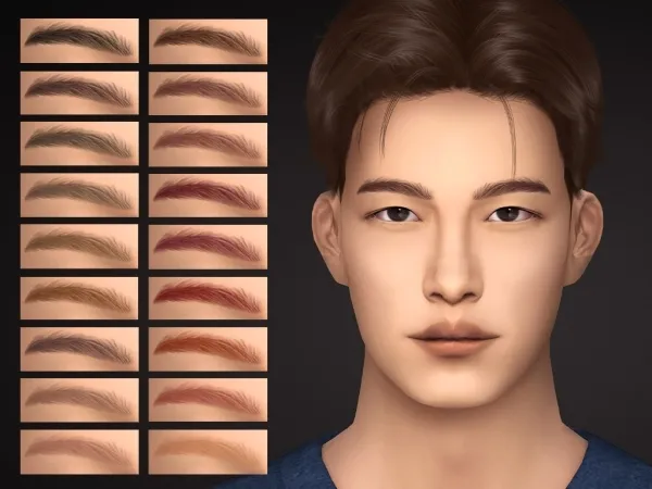 Alpha Roy Eyebrows - The Sims 4 Custom Content