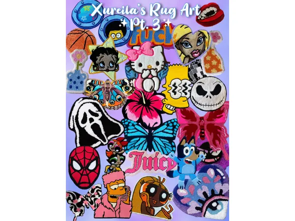 Alpha Xureila's Rug Art Pt3 by Xureila - The Sims 4 Custom Content