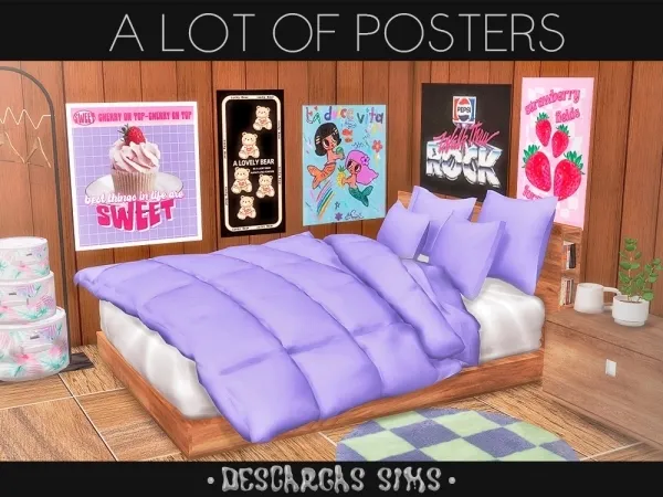 Alpha A Lot of Posters - The Sims 4 Custom Content