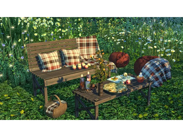 Alpha Ruby outdoor living by Soloriya - The Sims 4 Custom Content