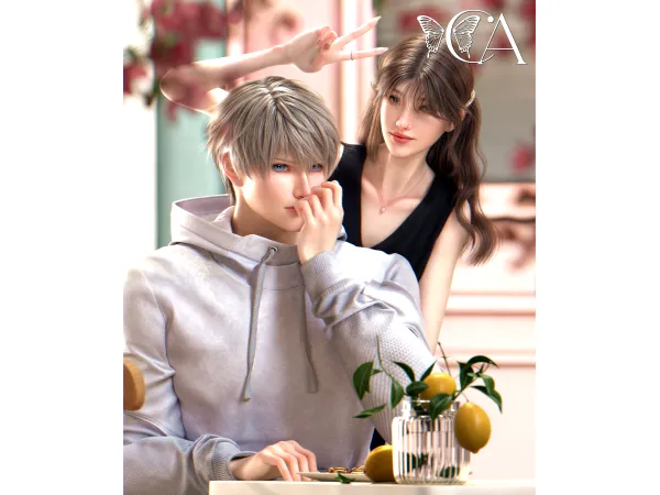 Mix [CA3] LOVE DS 1 POSEPACK by ChicAura - The Sims 4 Custom Content