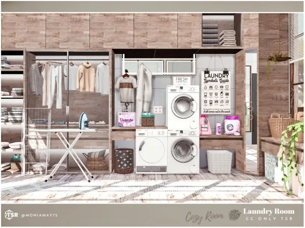 Alpha Cozy Laundry Room - The Sims 4 Custom Content