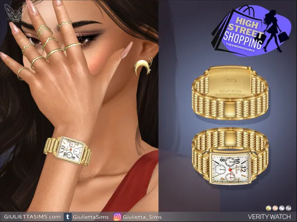 Alpha High Street Shopping Verity Watch - The Sims 4 Custom Content