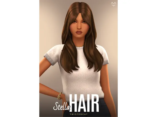 Maxis Match Stella Hair by TwistedCat - The Sims 4 Custom Content