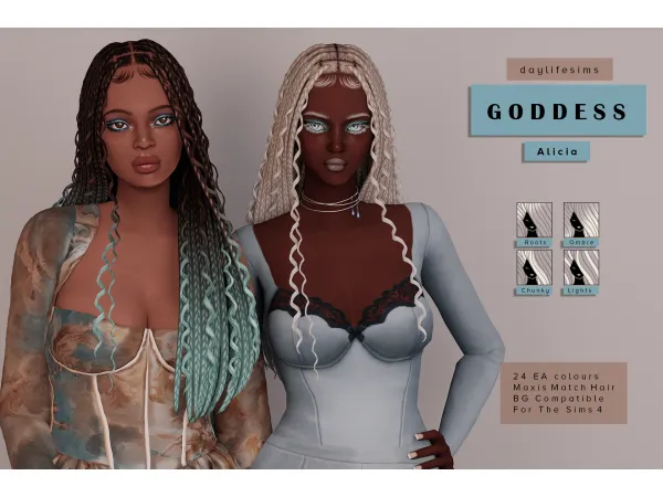 Maxis Match GODDESS SET Alicia by daylifesims - The Sims 4 Custom Content