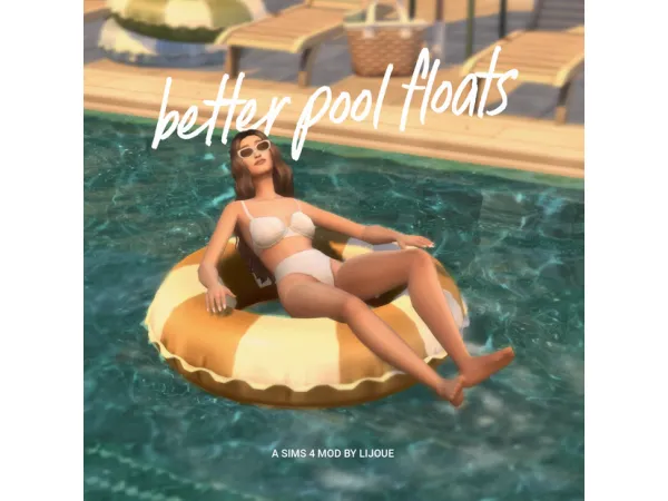 Maxis Match Better Pool Floats by LIJOUE - The Sims 4 Custom Content