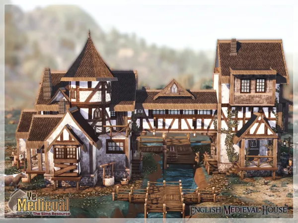 Mix Ye Medieval English House only TSR by Moniamay72 - The Sims 4 Custom Content