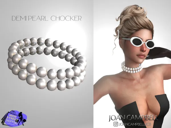 Maxis Match DEMI PEARL CHOCKER by Joan_Campbell_Beauty_ - The Sims 4 Custom Content