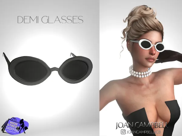 Mix DEMI GLASSES by Joan Campbell Beauty - The Sims 4 Custom Content