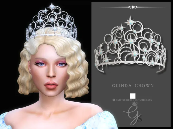 Alpha Glinda Crown by GlitterberryFly - The Sims 4 Custom Content
