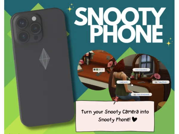Maxis Match Snooty Phone Mod by SnootySims - The Sims 4 Custom Content