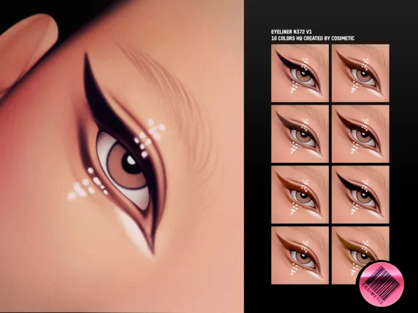 Maxis Match Eyeliner N372 V1 by cosimetic - The Sims 4 Custom Content