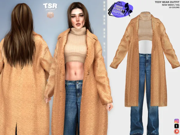 Alpha TEDY BEAR OUTFIT BD1389 tr by busra - The Sims 4 Custom Content