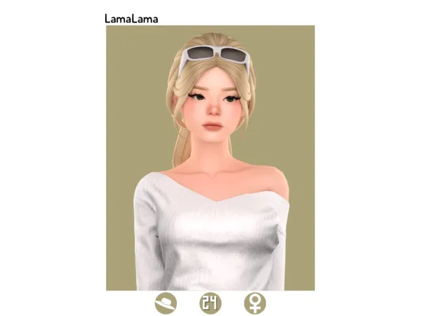 Maxis Match LamaLama Hair Raelynn - The Sims 4 Custom Content