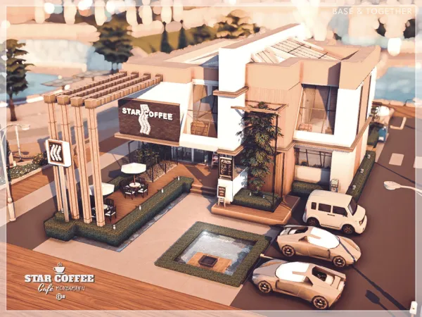 Maxis Match Star Coffee Cafe No by Moniamay72 - The Sims 4 Custom Content