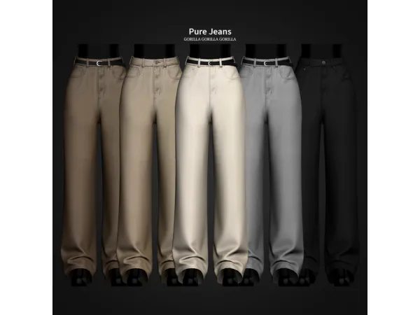 Mix Pure Jeans by gorillax3 - The Sims 4 Custom Content