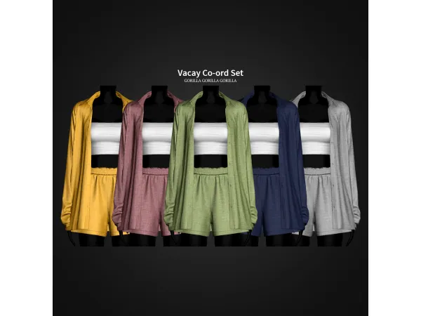 Alpha Vacay Co ord Set by gorillax3 - The Sims 4 Custom Content