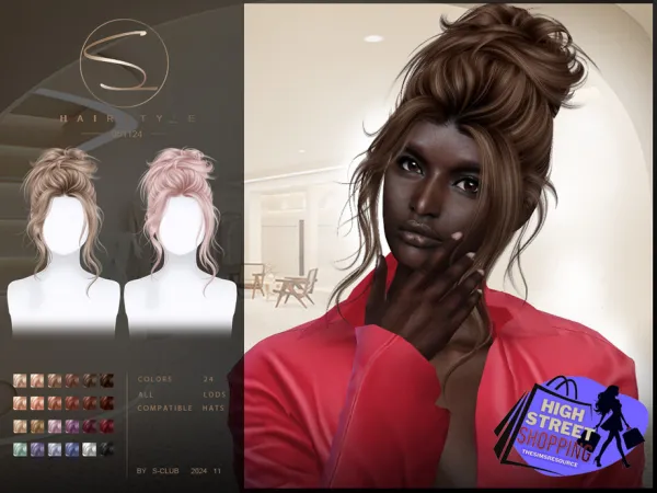 Alpha HAIRSTYLE 051124 Club by S - The Sims 4 Custom Content
