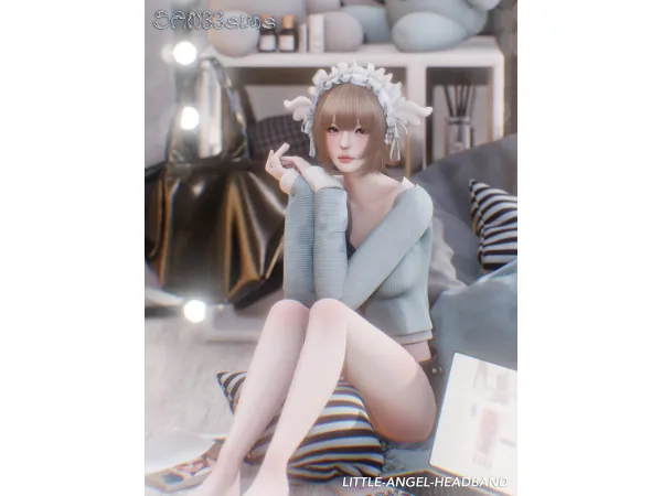 Mix 333Little angel headband - The Sims 4 Custom Content